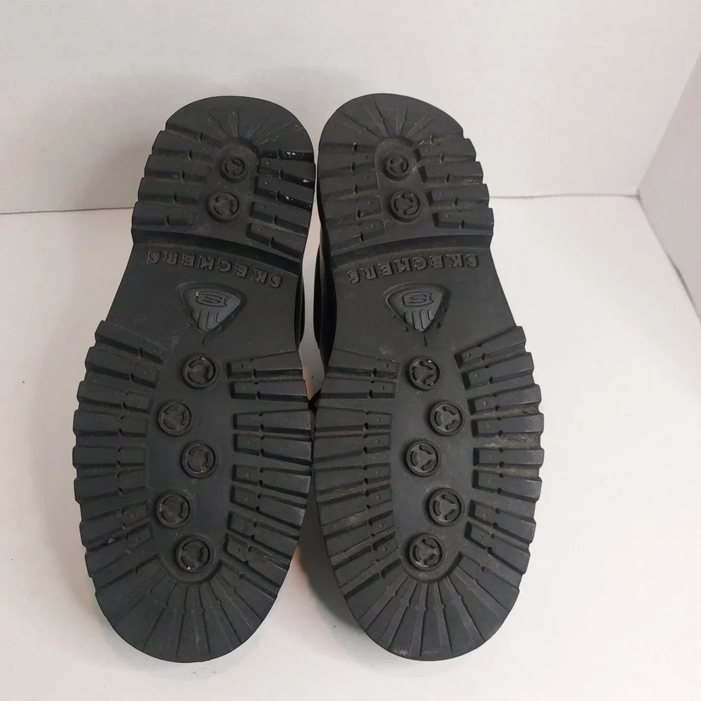 Skechers Leather Upper Black Oxford Shoes Men's Size 9.5 w/ Original Box